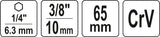 Адаптер | 6,3 mm (1/4") / 10 mm (3/8")