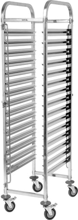 Nerūdijančio plieno vežimėlis indams 380x550x1700 mm (YG-09070)