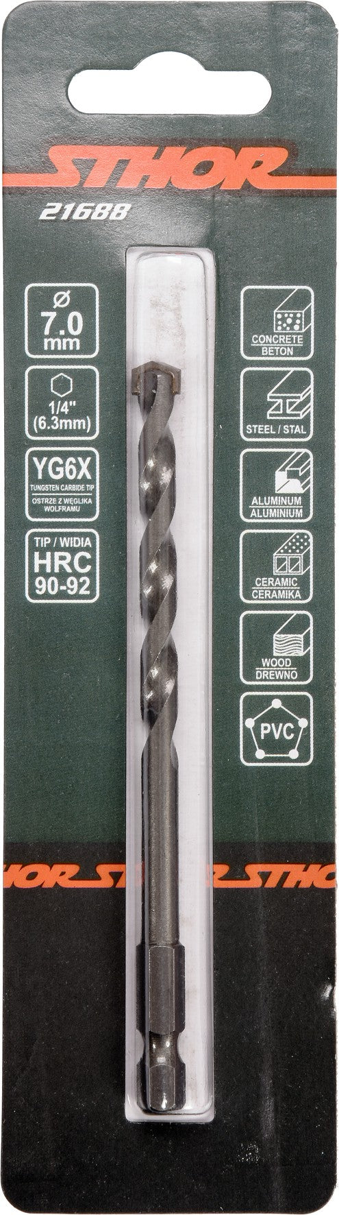 Универсальное сверло с хвостовиком Hex 6.3 mm (1/4") | 7.0 mm