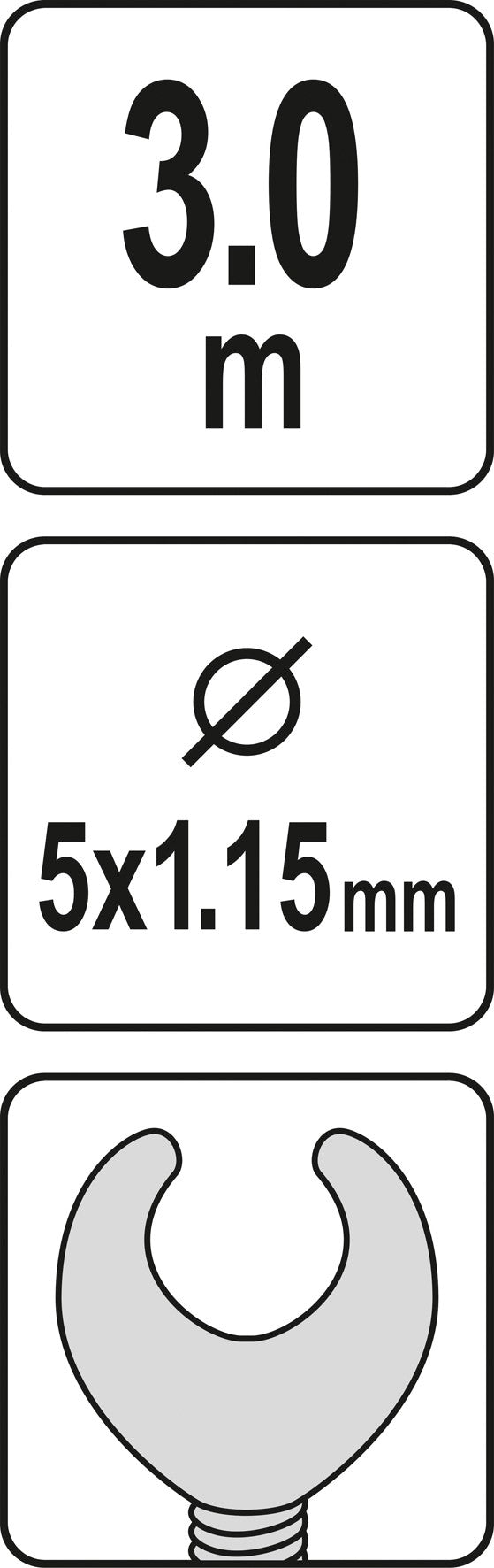 Gyvatukas kanalizacijai | Ø 5 mm / 3 m (YT-25001)