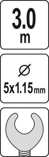 Gyvatukas kanalizacijai | Ø 5 mm / 3 m (YT-25001)
