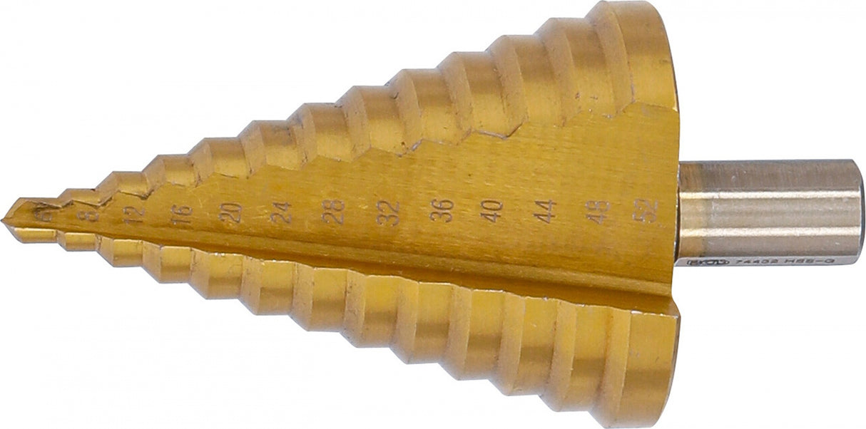 Grąžtas pakopinis | titano nitridas | Ø 6 - 52 mm (74432B)