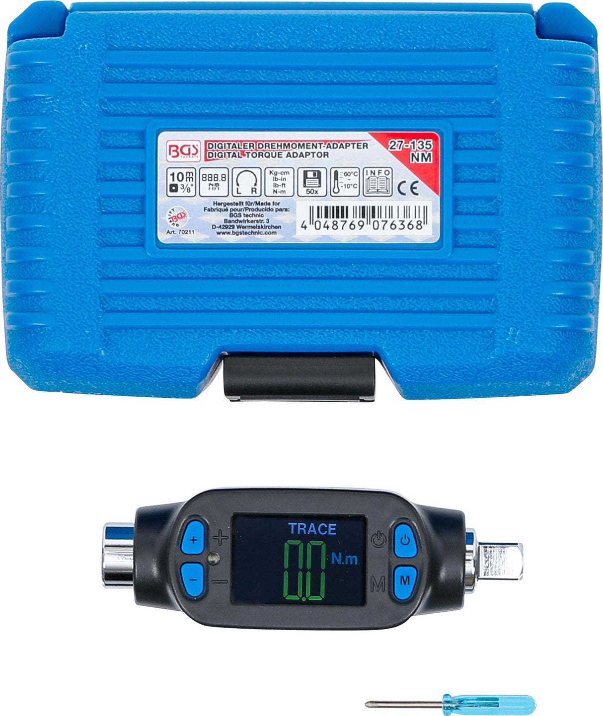 Skaitmeninis sukimo momento adapteris | 10 mm (3/8") | 27 - 135 Nm (70211)