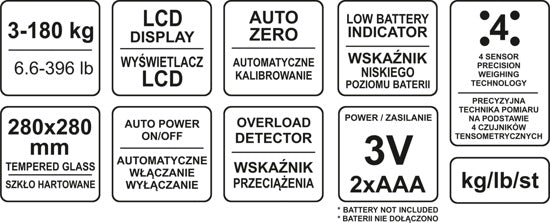 Svarstyklės vonios kambariui 2 in 1 | juoda spalva | bluetooth (69205)