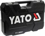 Galvučių ir raktų komplektas | 1/4" + 3/8" + 1/2" | 120 vnt. (YT-38801)