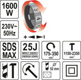 Перфоратор | 1600W. 27J SDS-MAX