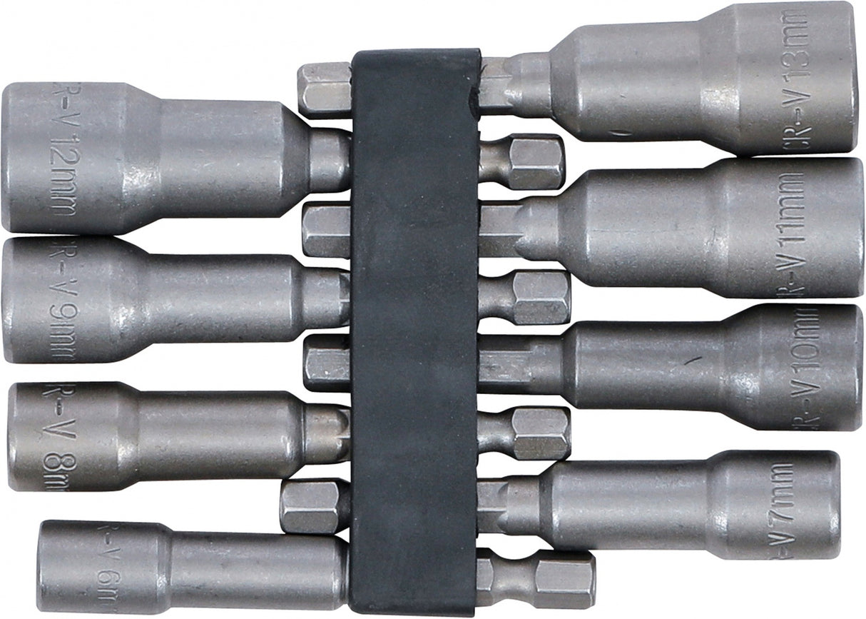 Набор бит и головок шестигранных | 6.3 mm (1/4") | 6 - 13 mm | 8 шт.