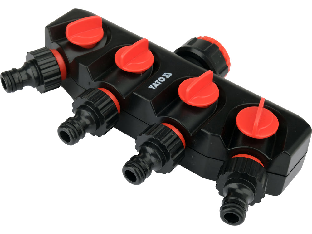 WATER DISTRIBUTOR WITH TAP CONNECTOR 3/4" - 1" | 4 OUTLETS (YT-89103)