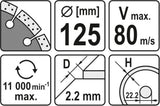 Deimantinis segmentinis pjovimo diskas | 125 mm (YT-6003)
