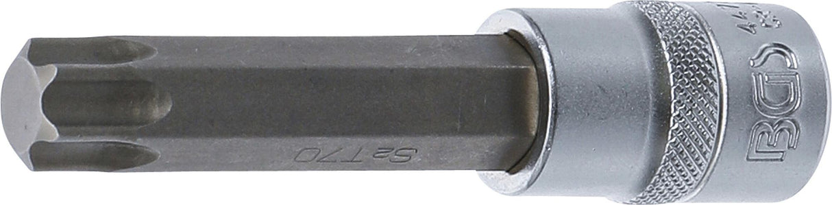Antgalis įpresuotas į galvutę | ilgis 100 mm | 12,5 mm (1/2") | T-star (Torx) T70 (4477)