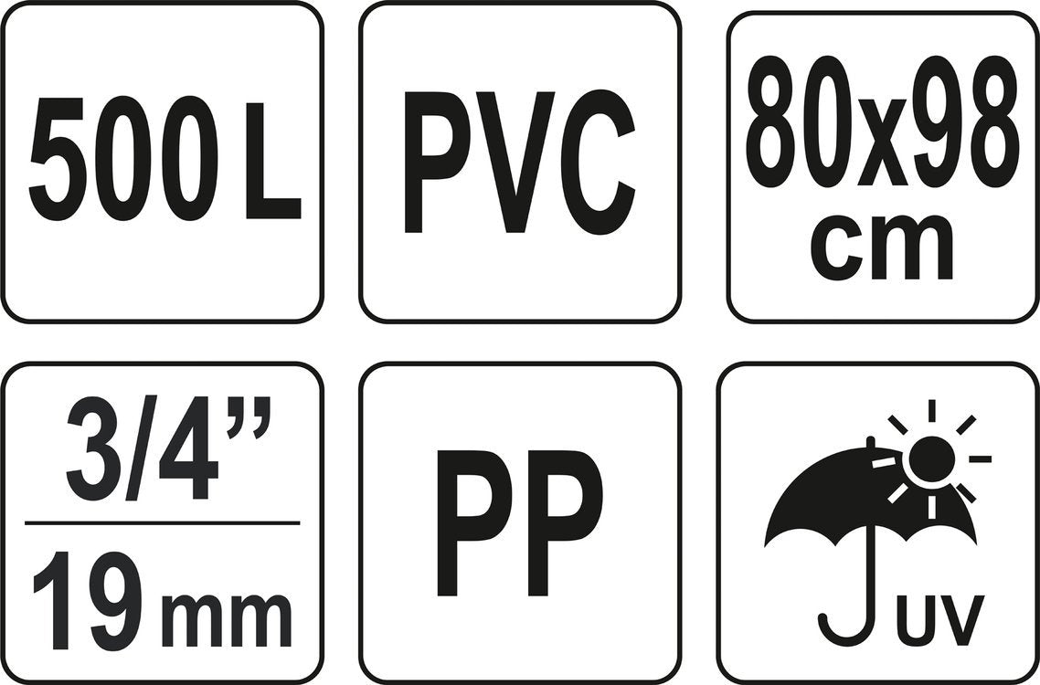Резервуар для сбора дождевой воды | PVC | 500 литров