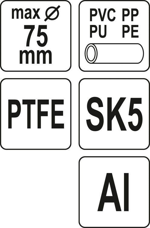 Vamzdžio pjoviklis | PTFE | 0-75 mm (YT-22274)