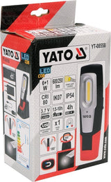 Darbo lempa akumuliatorinė | 6W COB, 600LM + 250LM, LI-ION 3.7V 2600MAH, IK07, IP54, CRI80 (YT-08558)