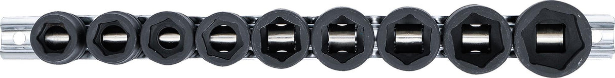 Smūginių galvučių rinkinys | patrumpintos | 12,5 mm (1/2") | 13 - 24 mm | 9 vnt. (9551)