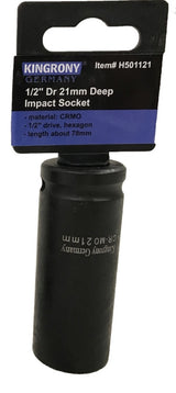 Galvutė smūginė šešiakampė ilga | 12,5 mm (1/2") | 21 mm (H501121)