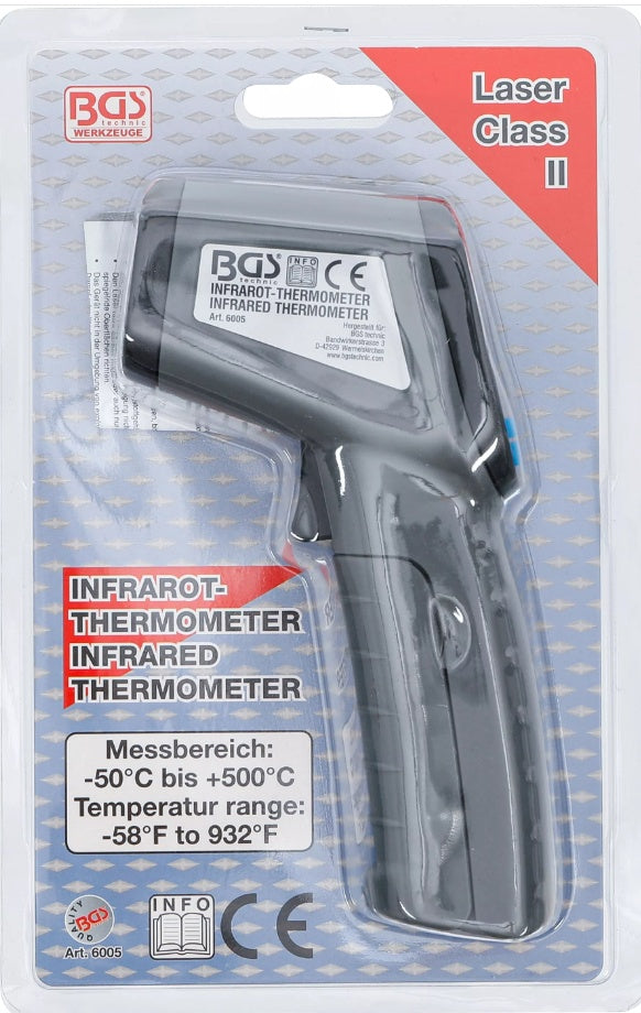 Skaitmeninis lazerinis termometras | Nuo -50 ° C iki 500 ° C (6005)
