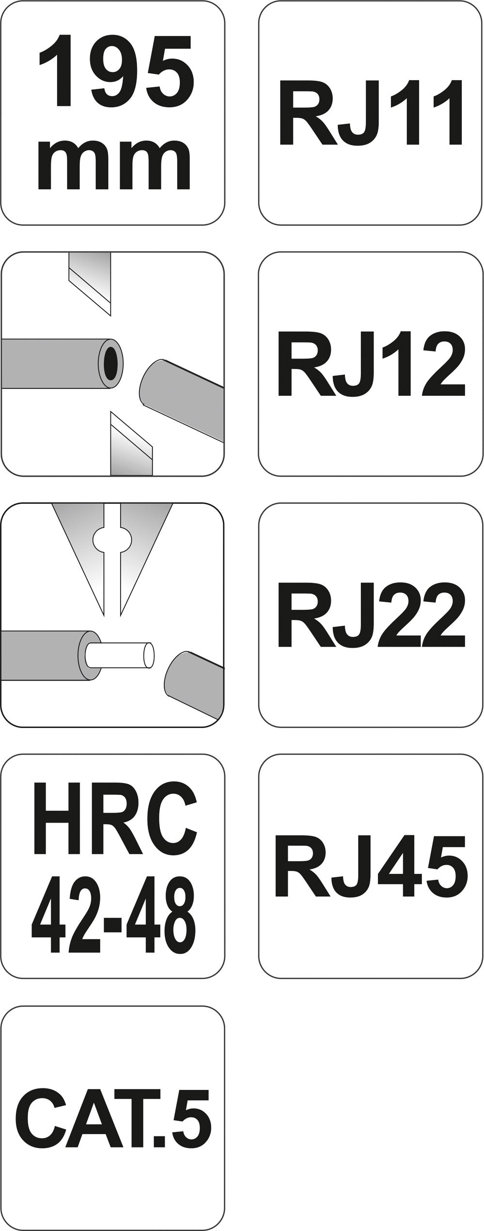 Replės konektoriams 4P-6P-8P  (YT-2244)