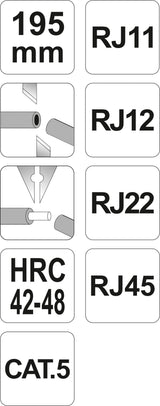 Replės konektoriams 4P-6P-8P  (YT-2244)