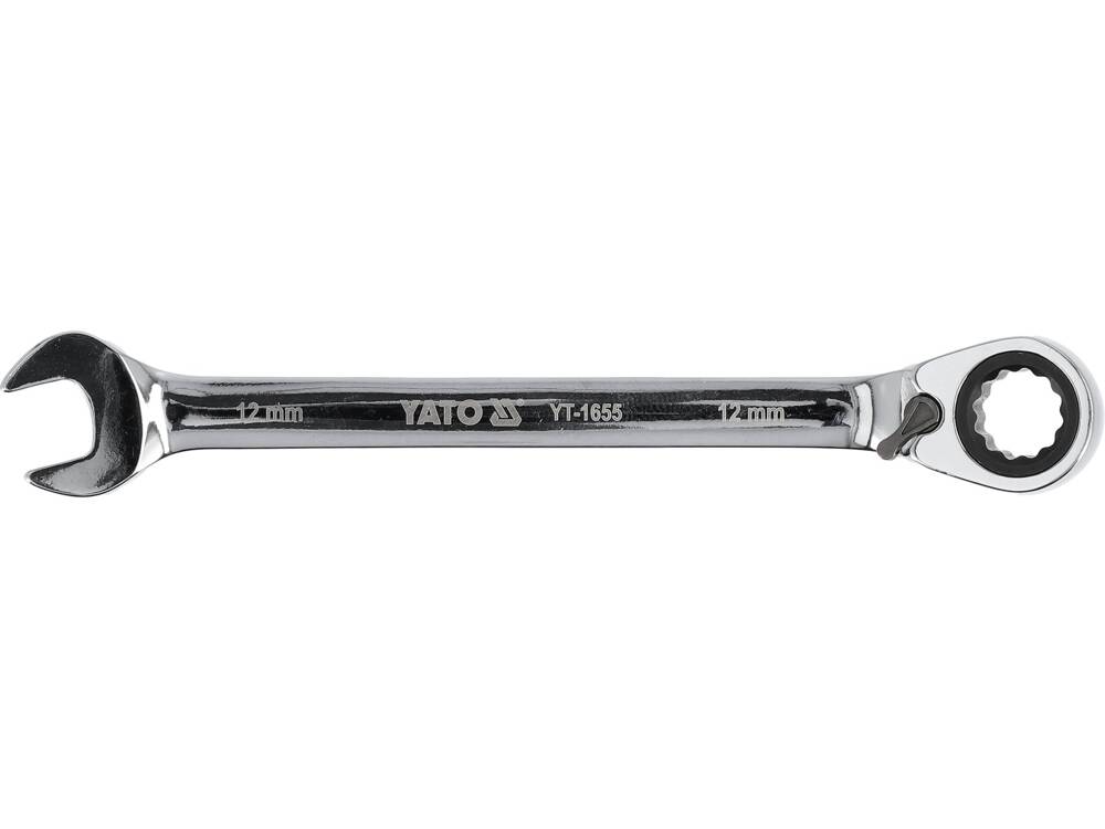 Raktas su terkšle reversinis | 12 mm (YT-1655)