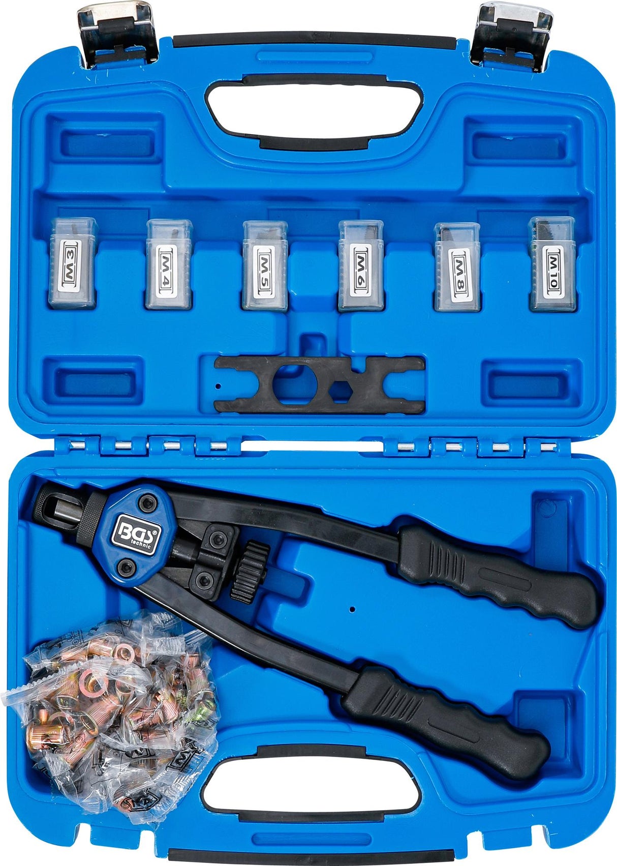Заклёпочник для резьбовых заклёпок PRO | M3 - M10 | 68 шт.
