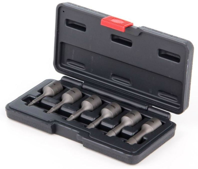 Specialus antgalių rinkinys / sraigtiniai ištraukikliai | 10 mm (3/8") | M2 - M10 mm | 6 vnt (YT-0623)