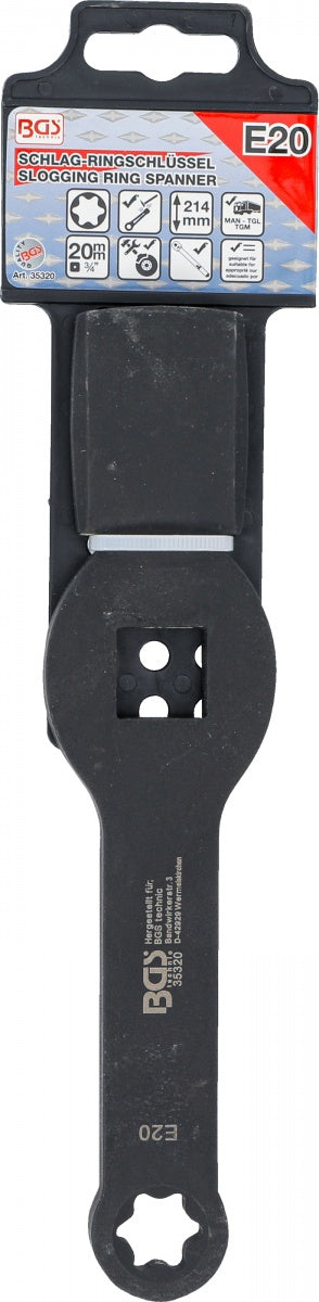 Smūginis raktas | E tipo (Torx) | 20 mm (3/4") | E20 | stabdžių suportams MAN TGL TGM (35320)