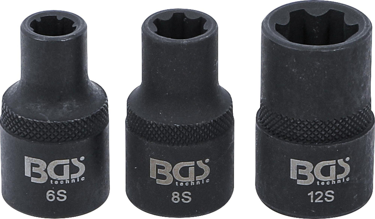 Набор головок | Spline (Ribe) M6S, M8S, M12S | 3 шт.