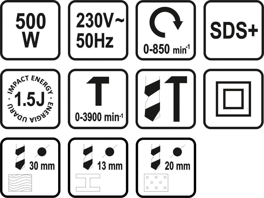 Перфоратор SDS PLUS | 500 W