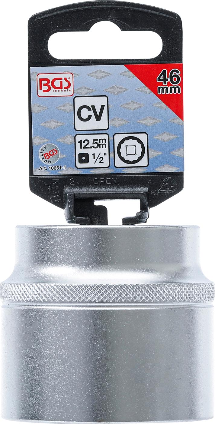 Galvutė 12 kampė | 12,5 mm (1/2") | 46 mm (10651-1)
