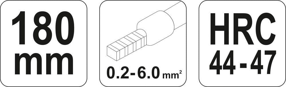 Replės jungčių užspaudimui | 0,2 iki 6mm ² (YT-2240)