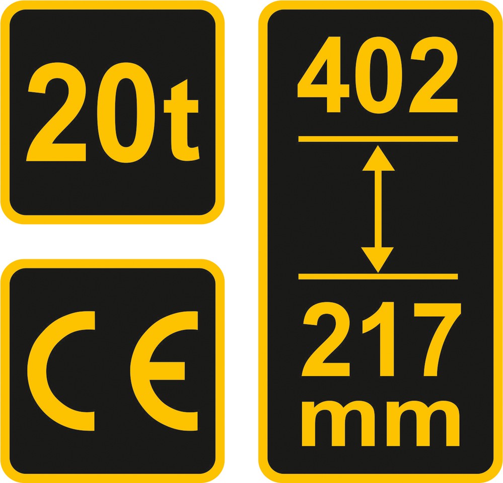 Hidraulinis domkratas 20t 217-402 mm TÜV/GS/CE (80082)