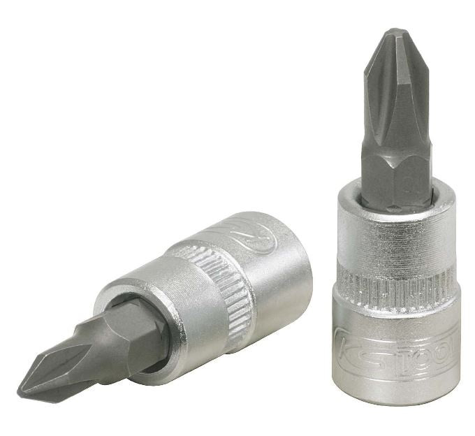Бита запрессованная в головку 1/4" PH 3