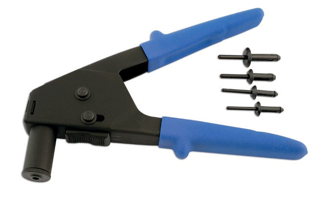 Kniediklis plastikinėms kniedėms su 40vnt kniedžių (RK1201)