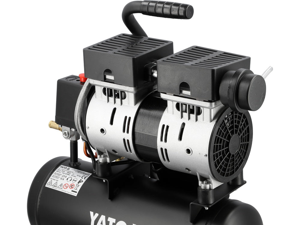 Oro kompresorius tylus | betepalinis | 6L/0.8MPA/8BAR/116PSI/ 107l/min | 550 W (YT-23340)
