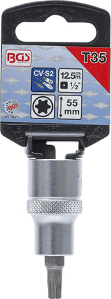 Antgalis įpresuotas į galvutę | 12,5 mm (1/2") | T-Star (Torx) T35 (9627)