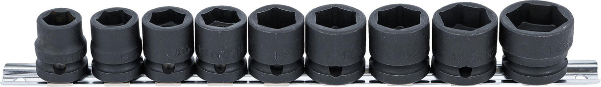 Smūginių galvučių rinkinys | patrumpintos | 12,5 mm (1/2") | 13 - 24 mm | 9 vnt. (9551)