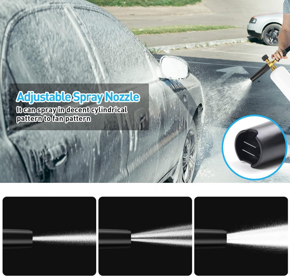 Putų generavimo pistoletas | Snow Foam | aliuminis | 1L (WG1A)