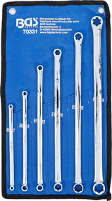 DOUBLE RING SPANNER SET WITH E-TYPE RING HEADS | EXTRA LONG | E6 X E7 - E22 X E24 | 6 PCS. (70331)