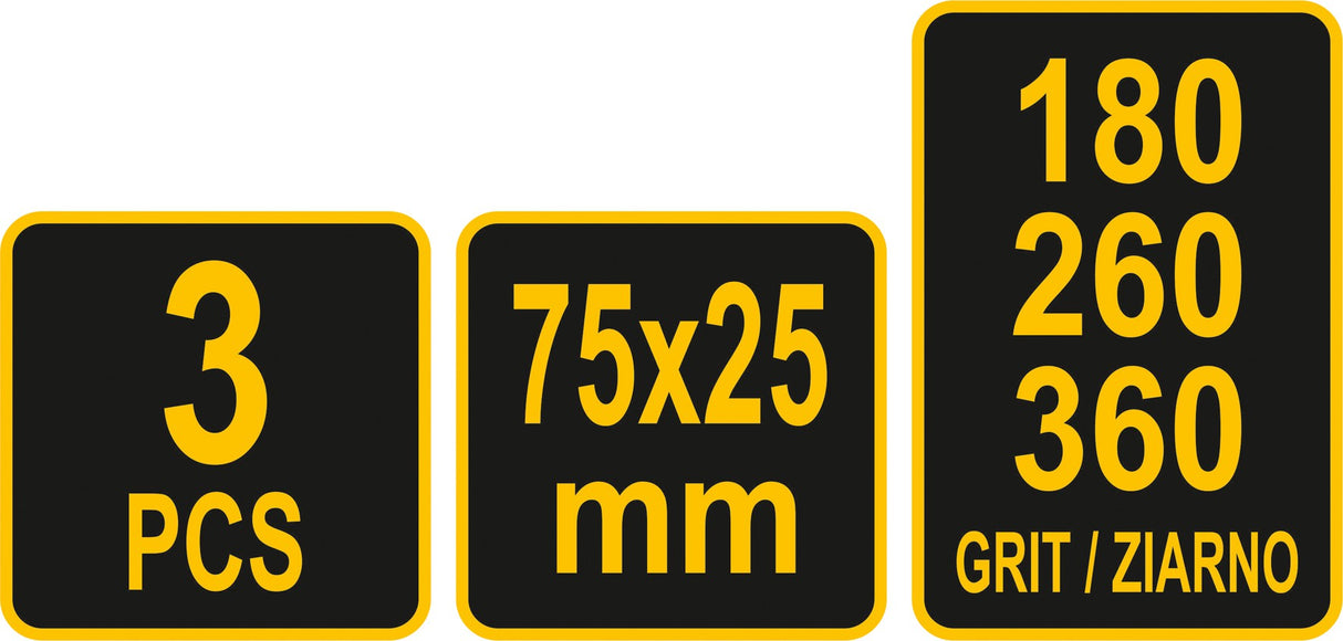 Galąstuvai deimantiniai | perforuota plokštelė | 150 X 50 mm | 3 vnt. (26140)