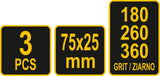Galąstuvai deimantiniai | perforuota plokštelė | 150 X 50 mm | 3 vnt. (26140)