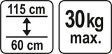 Teleskopinė atrama įtvaras | 60 -115 cm (YT-64551)
