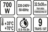 Сушилка для продуктов | 9 поддонов | 600-700W