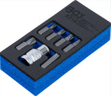 Antgalių komplektas | 10 mm (3/8") | T-Star (Torx) | 7 vnt. (5016)