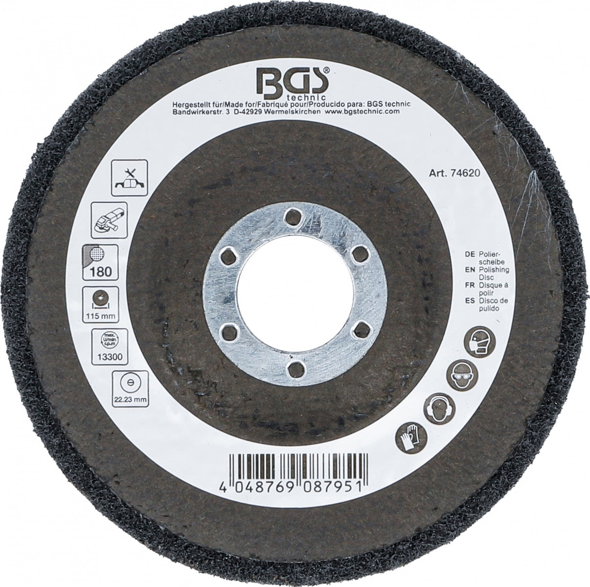 Poliravimo diskas | Silikono karbidas | Ø 115 mm | Grūdelių dydis 180 (74620)
