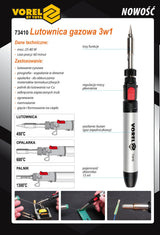3IN1 SLODERING IRON/TORCH/HOT BLOWER SET (73410)