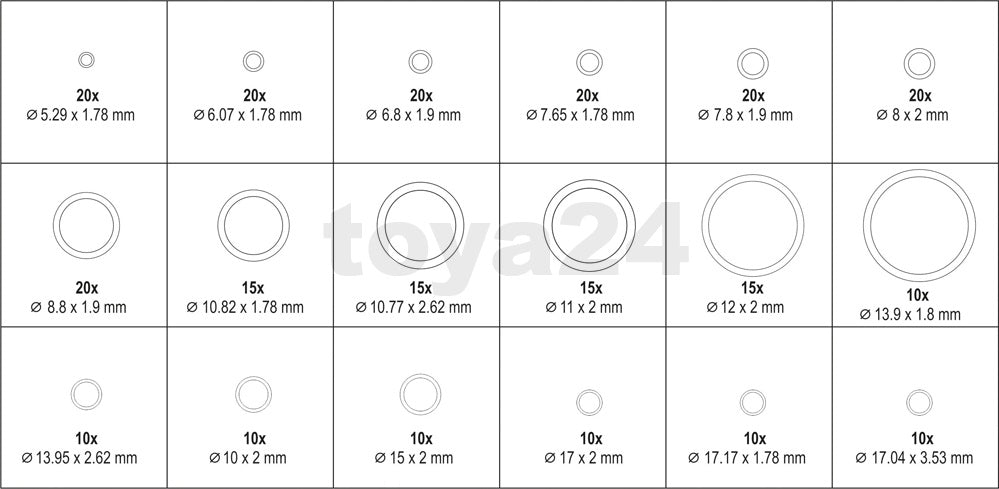 270 PCS HNBR ORINGS FOR AIR CONDITIONING (YT-06879)