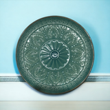 PLATE SALSA | GREEN | GLOSSY | CERAMIC | Ø27CM (69986)