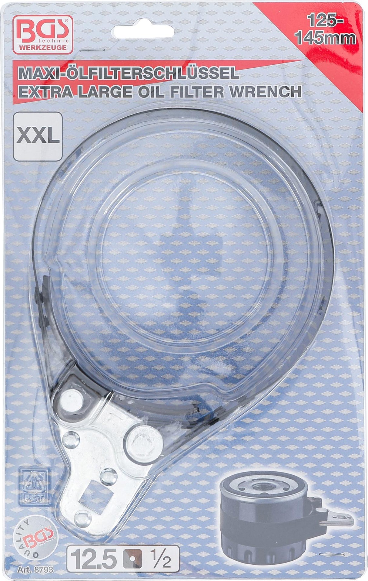 Filtro raktas juostinis XL | Ø 125 - 145 mm (8793)