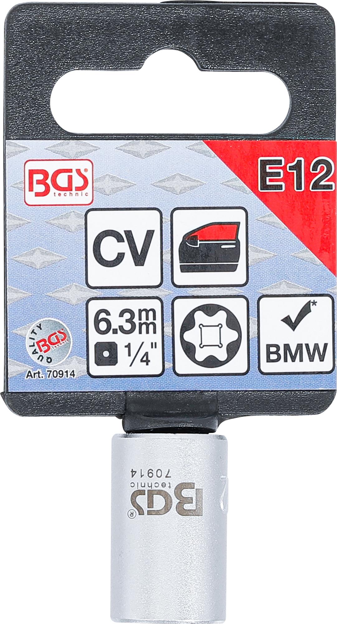 Специальная головка | E-тип | 6,3 mm (1/4") | E12 | для стеклоподъёмника BMW