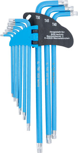 L tipo raktų rinkinys | T-Star (Torx) / T-Star su skyle (Torx) T10 - T50 | 9 vnt. (35105)